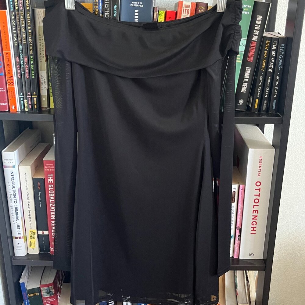 UO Isla Long Sleeve Off-The-Shoulder Mini Dress